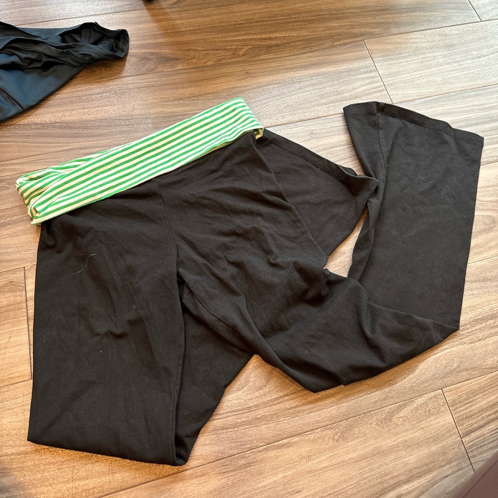 VS Pink fold over flare legging